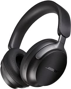 NEW Bose QuietComfort Ultra Wireless Noise Cancelling Headphones with Spatial Audio, Over-the-Ear Headphones with Mic, Up to 24 Hours of Battery Life, Black