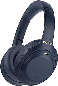 Sony WH-1000XM4 Wireless Premium Noise Canceling Overhead Headphones with Mic for Phone-Call and Alexa Voice Control, Midnight Blue WH1000XM4
